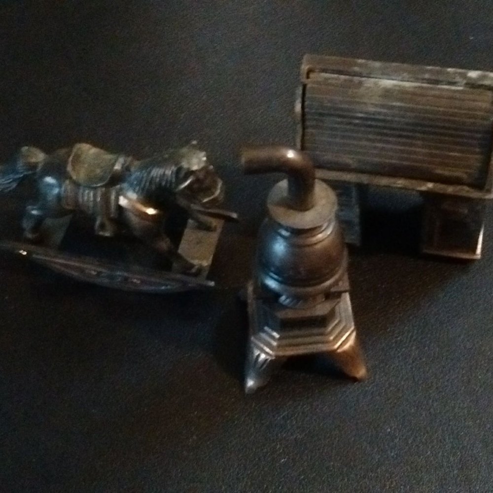 Durham Industries Vintage 1970's 3-piece Metal Miniatures American Greetings